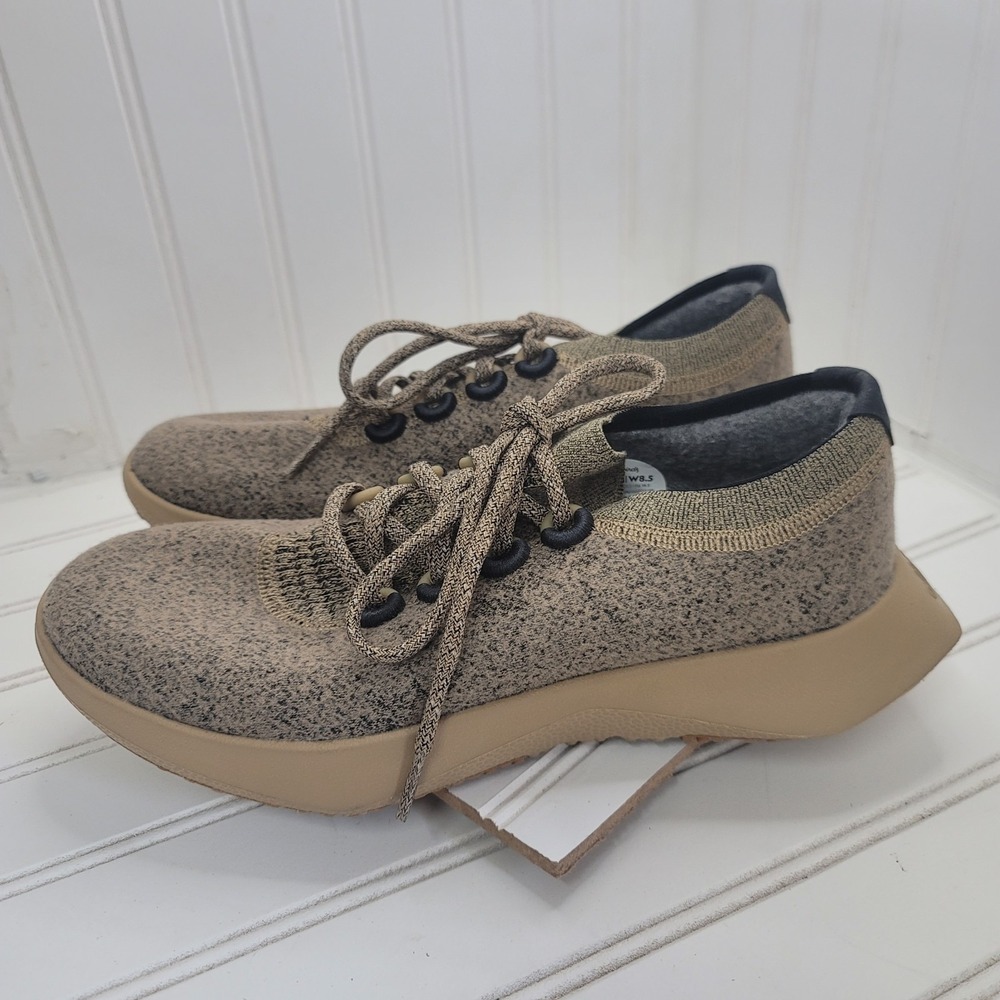 Allbirds Wool Dasher Mizzle WD2 Sneakers Stony Beige Tan Womens 8.5 Mens 7